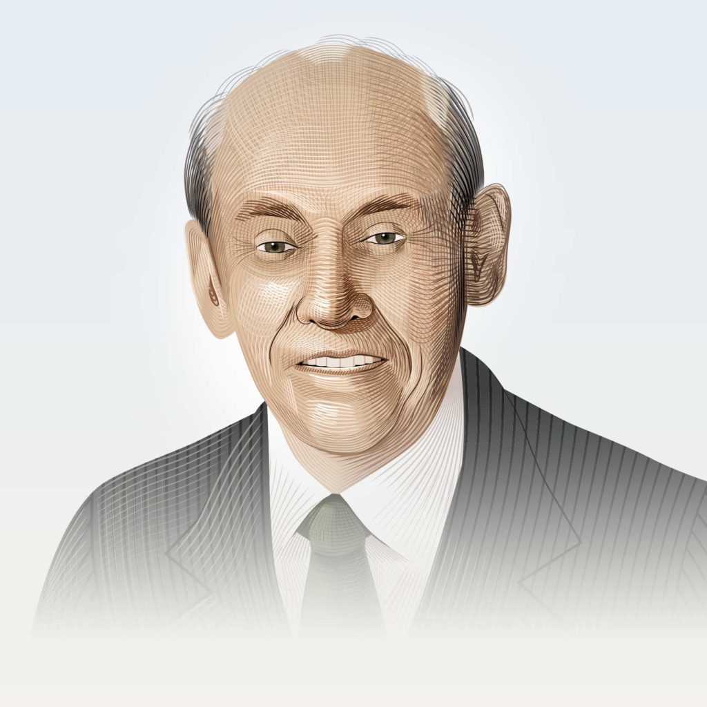 Digital portrait of Bill Morgan, an entreprenuer who escaped Nazis in Europe and built a life in the US.