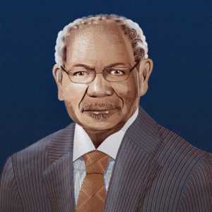 Digital portrait of Eddie Brown, founder of Brown Capital Management, one of the most respected asset management firms.