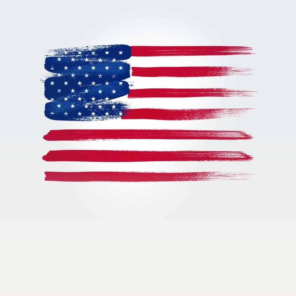 An artistic rendition of the American Flag.